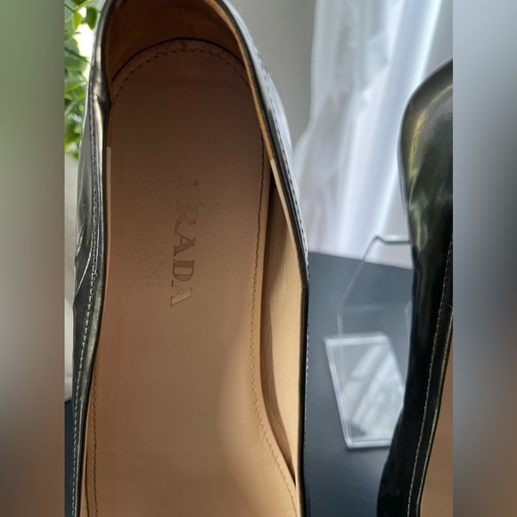Prada Metallic Charcoal Grey Flats Size 9 (39) - Picture 2 of 12